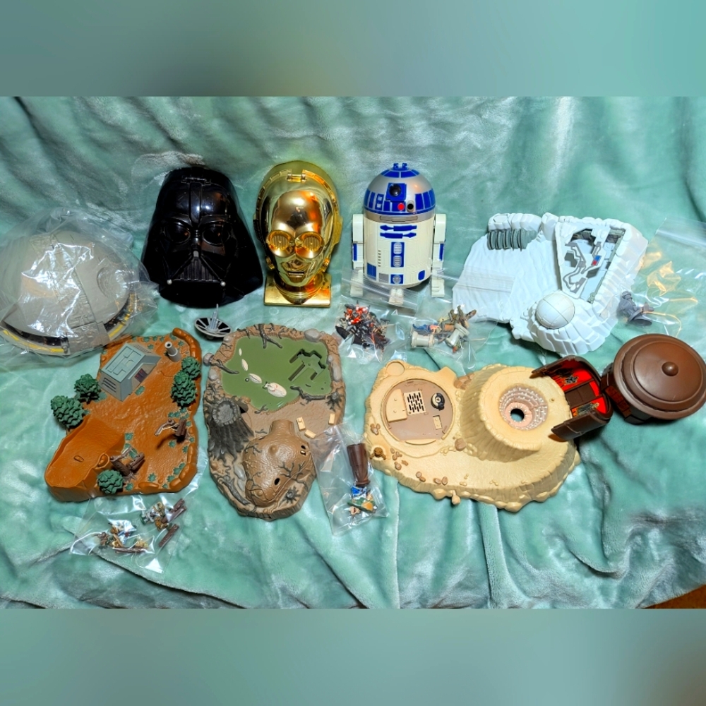 Star Wars Micro Machines Lot, 1994-1995 Galoob, Rare, C3PO, Darth Vader, R2D2